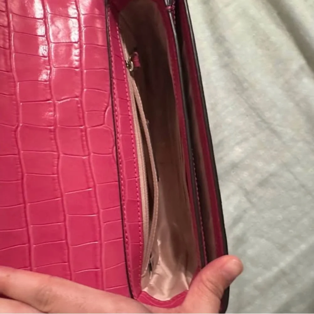 Kate Spade Pink Croc-Embossed‎ Crossbody Bag